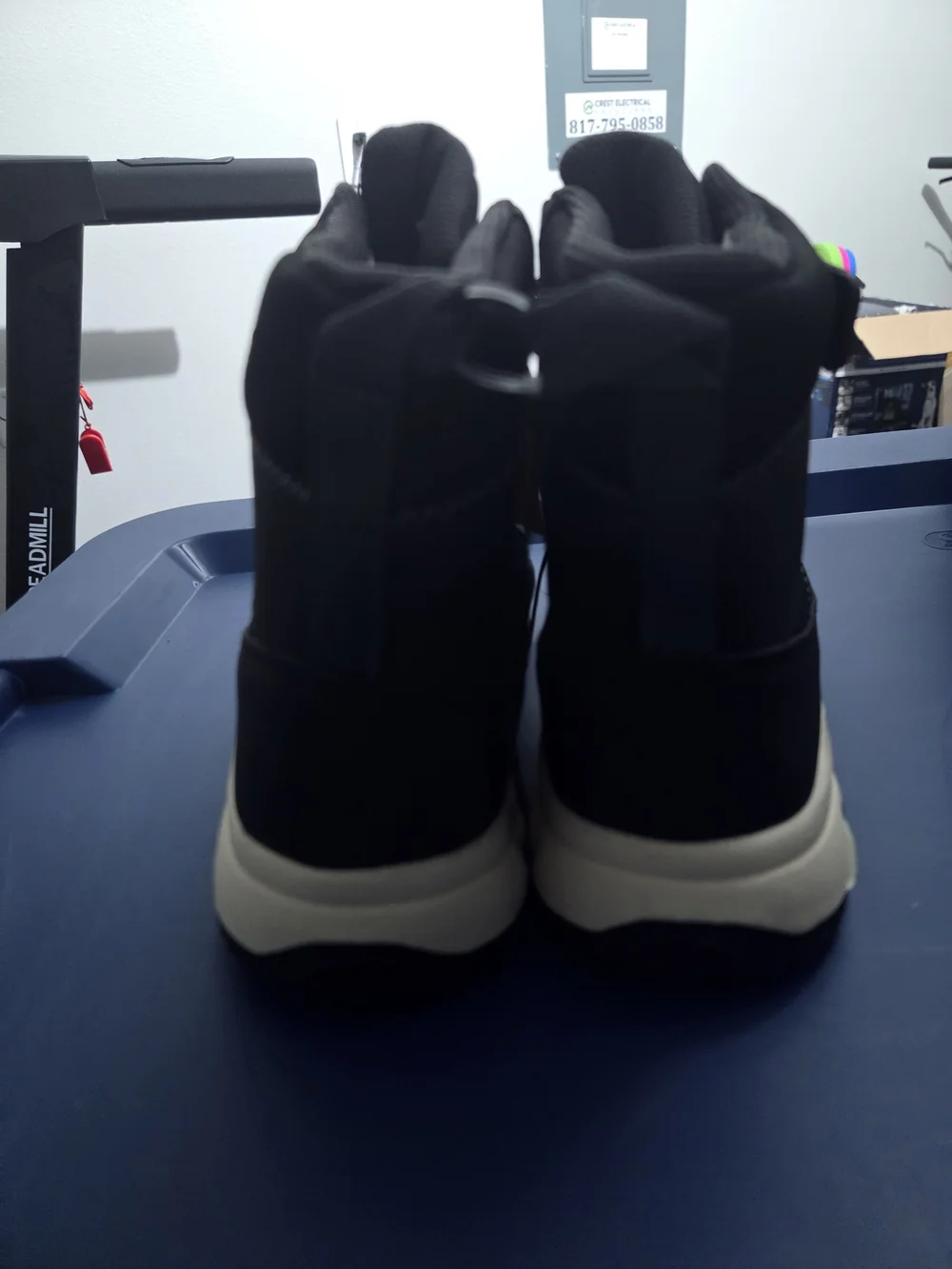 Kids Black High-Top Snow Boots